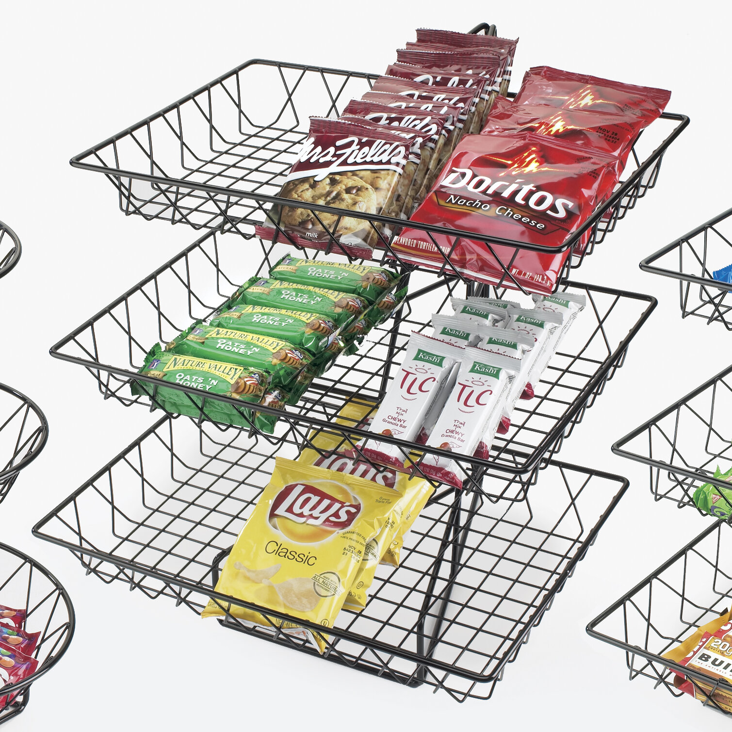 3 Tier Wire Basket Rack