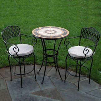 Bar Height Bistro Set Visualhunt, Bar Height Outdoor Bistro Table And Chairs