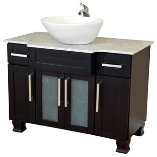 40 Inch Single Sink Vanity-Dark Mahogany modern-bathroom ...