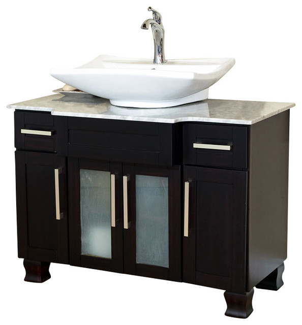 40 Inch Single Sink Vanity-Dark Mahogany - Modern ...