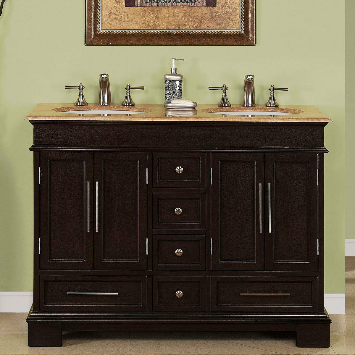Small Double Bathroom Sink Visualhunt, Small Double Sink Vanity Size