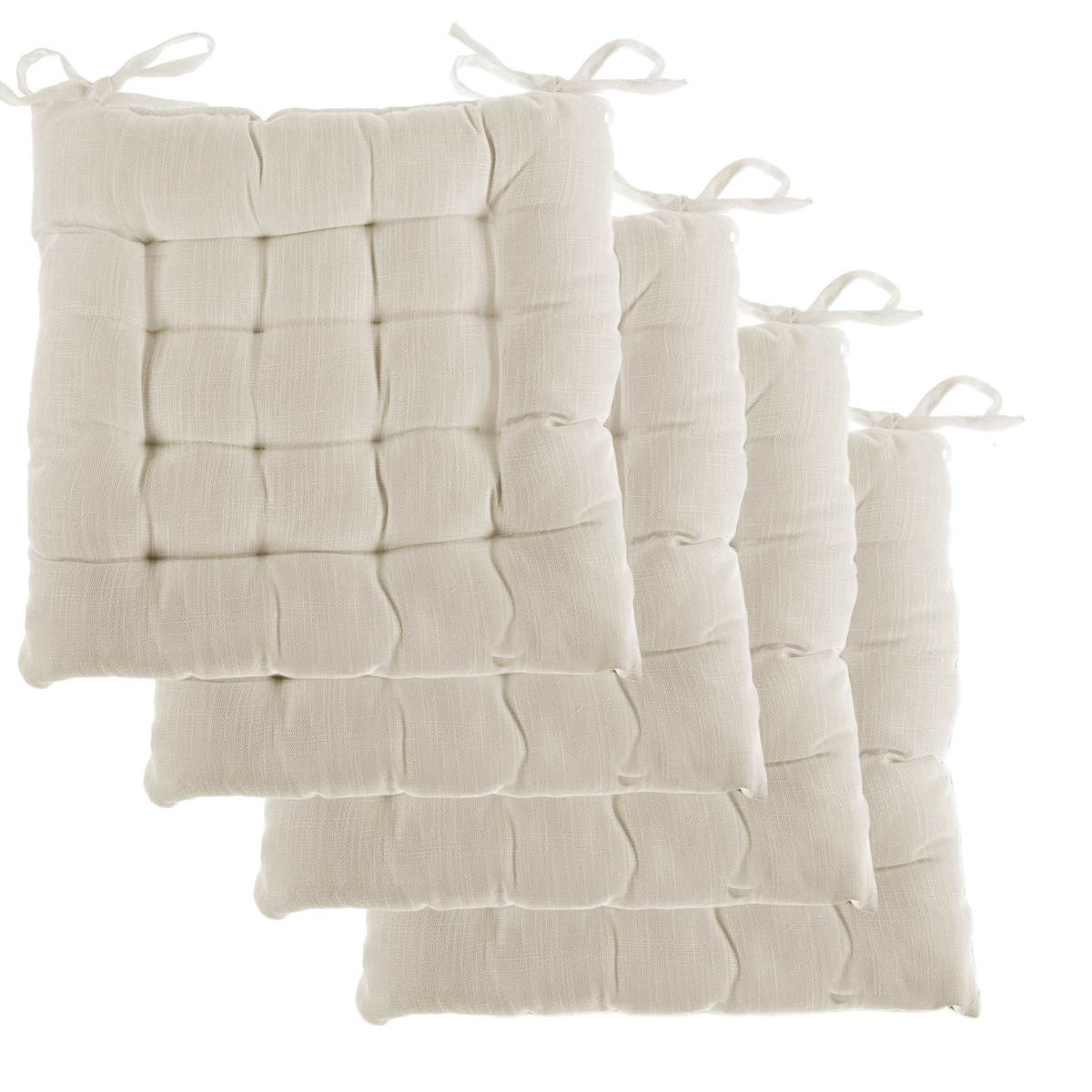 4pk Dream Home Chair Pads Square Tufted Cushion Seat ...