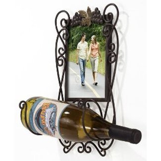 5X7 Single Wine Bottle Holder Picture Frame -