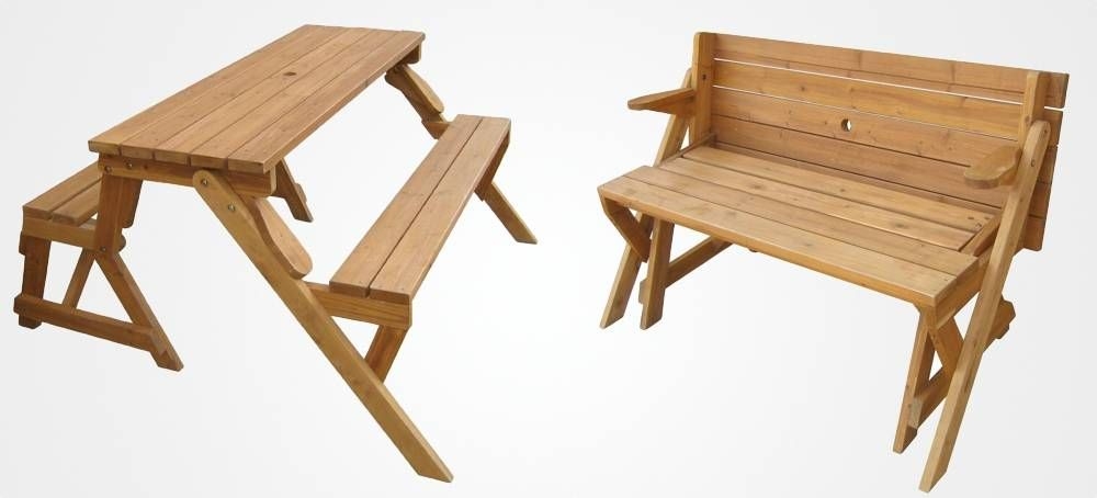 Folding Picnic Table Bench Visualhunt, Bench Folds Into Picnic Table Plans Free