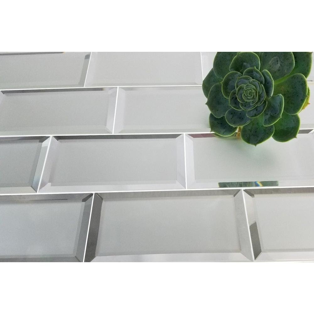 ABOLOS Echo 3 in. x 6 in. Matte Silver Glass