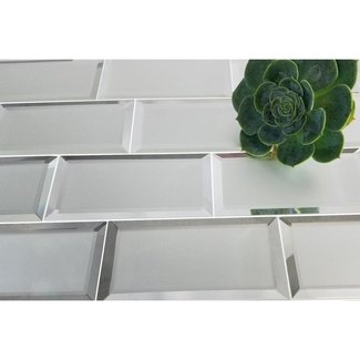 ABOLOS Echo 3 in. x 6 in. Matte Silver Glass