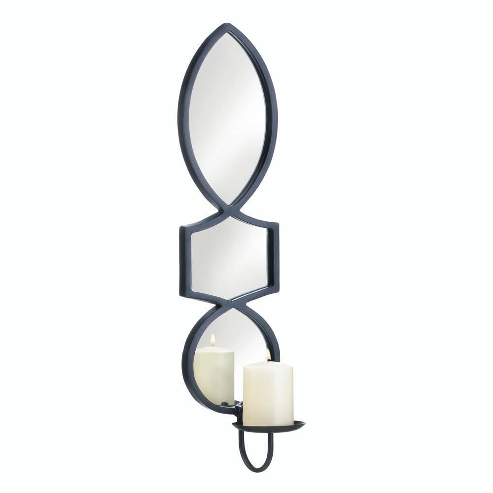 Mirrored Candle Sconce