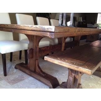 Ana White | Triple Pedestal Farmhouse Table and Bench ...