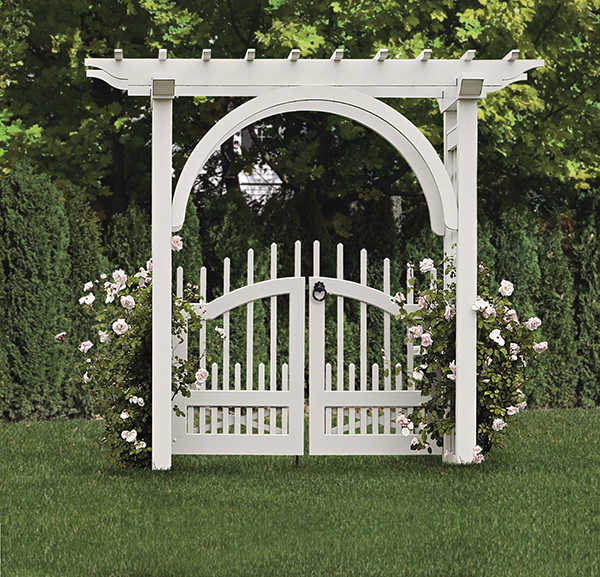 Garden Arbor With Gate Visualhunt, Wooden Arbor With Gate Kit
