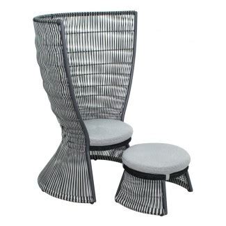 Archipelago NicoBar Patio Chair with Cushions and Ottoman