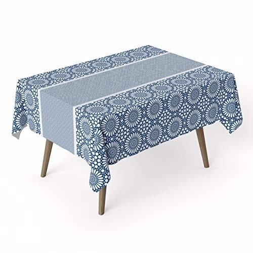 Qilmy Colorful Dog Paw Print Tablecloth Durable Square Table Cloth Waterproof Stain Proof Camping Tablecloths for Outdoor Picnic Family Dinner Restaurant Decoration 60 x 108 Inch