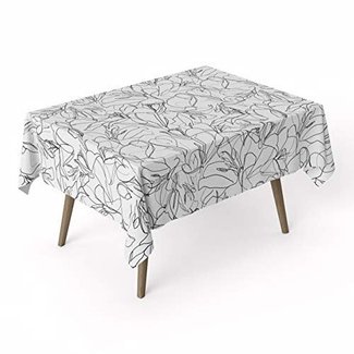 ARDEA HOME Mirum Cotton Tablecloth | Waterproof Laminated Cotton Table Covers for Rectangle Tables | Stain Resistant & Wipe Clean Table Cloth Pad Ideal for Party & Kids | Eco Friendly Flat Sheets