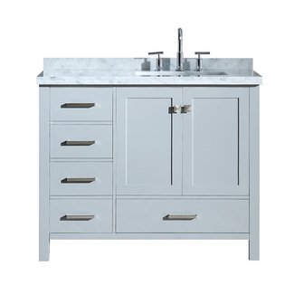 Right Offset Bathroom Vanity You Ll, 42 Vanity Top Right Offset Sink