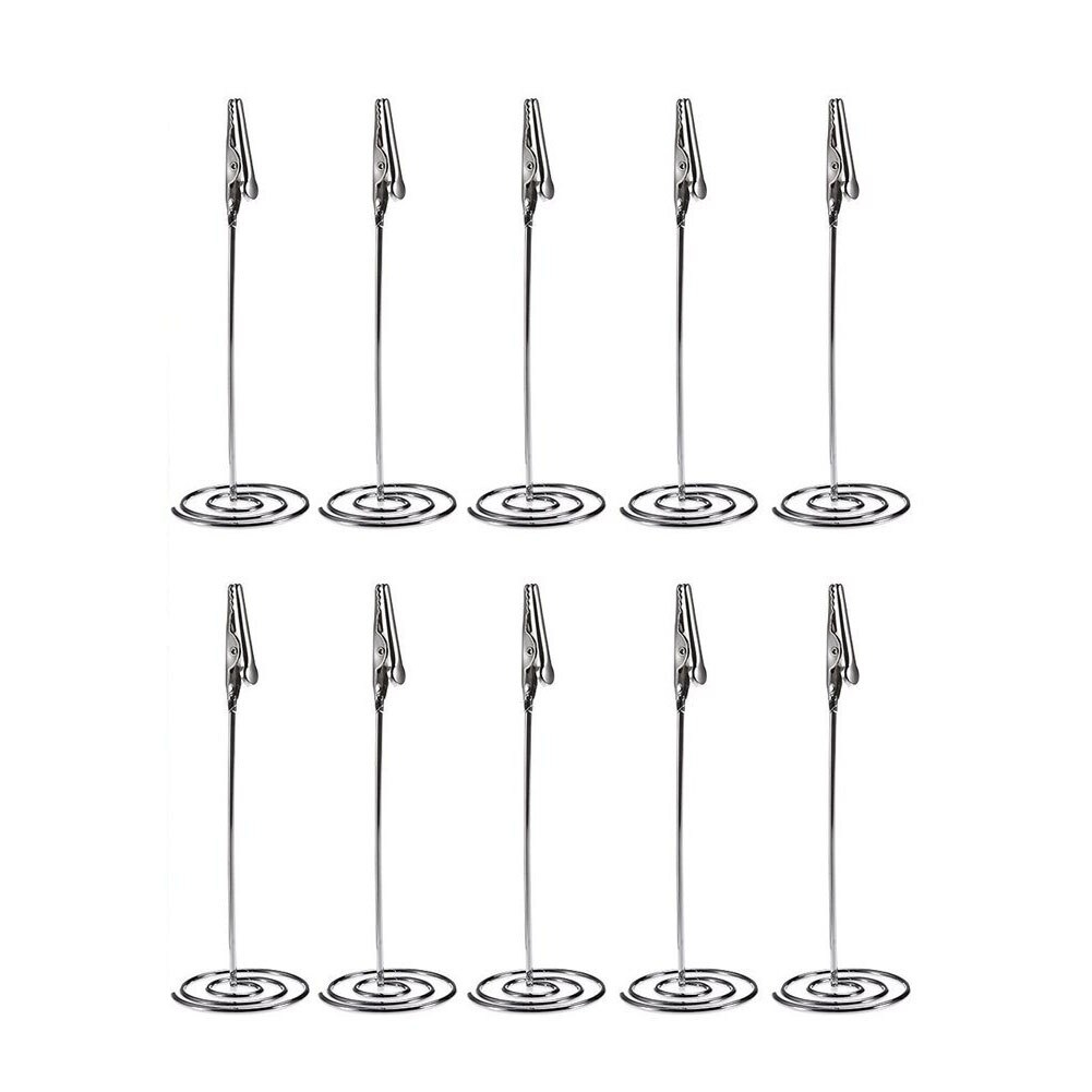 Metal Photo Memo Place Card Holder Table Stand set of 12 