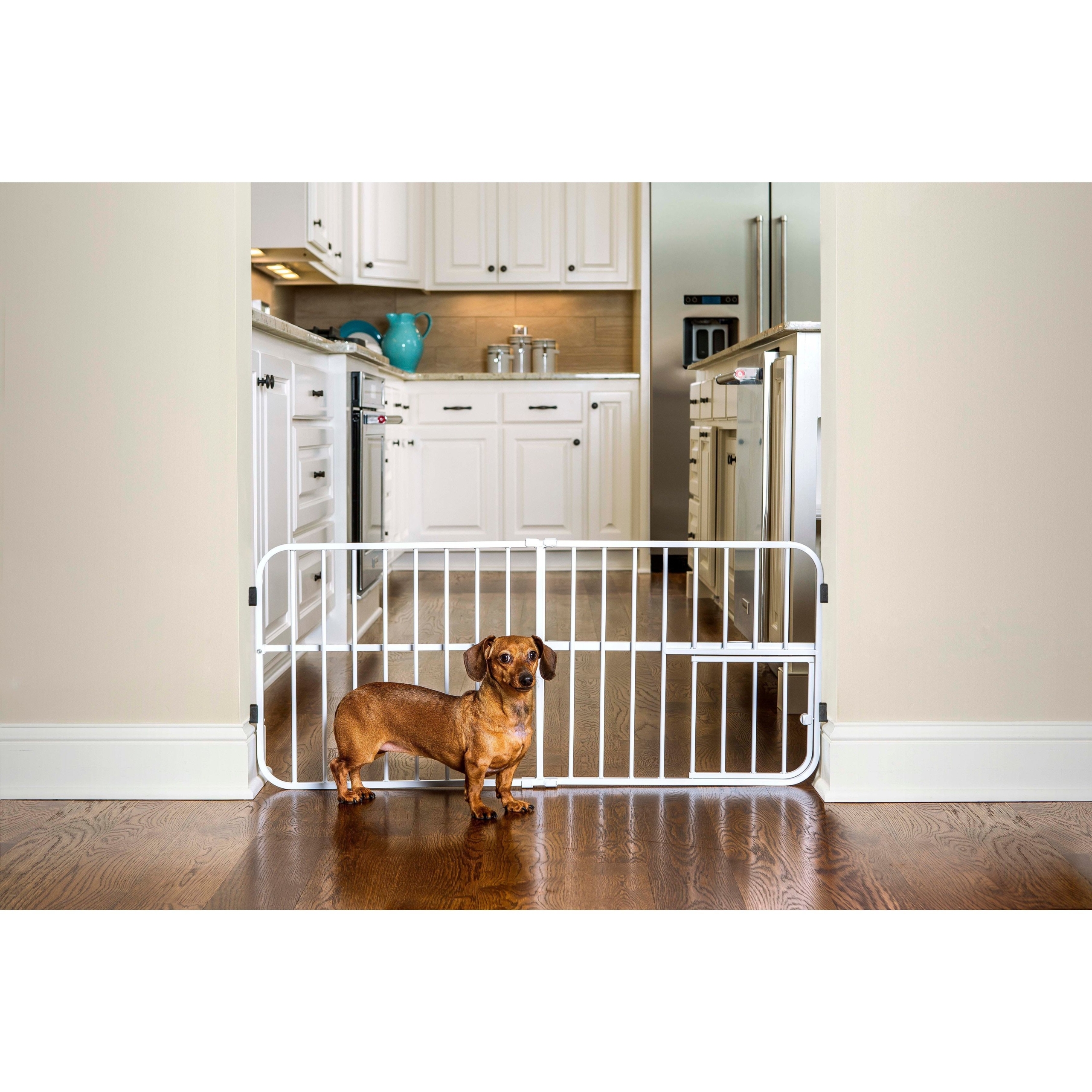 wall mounted baby gate with cat door