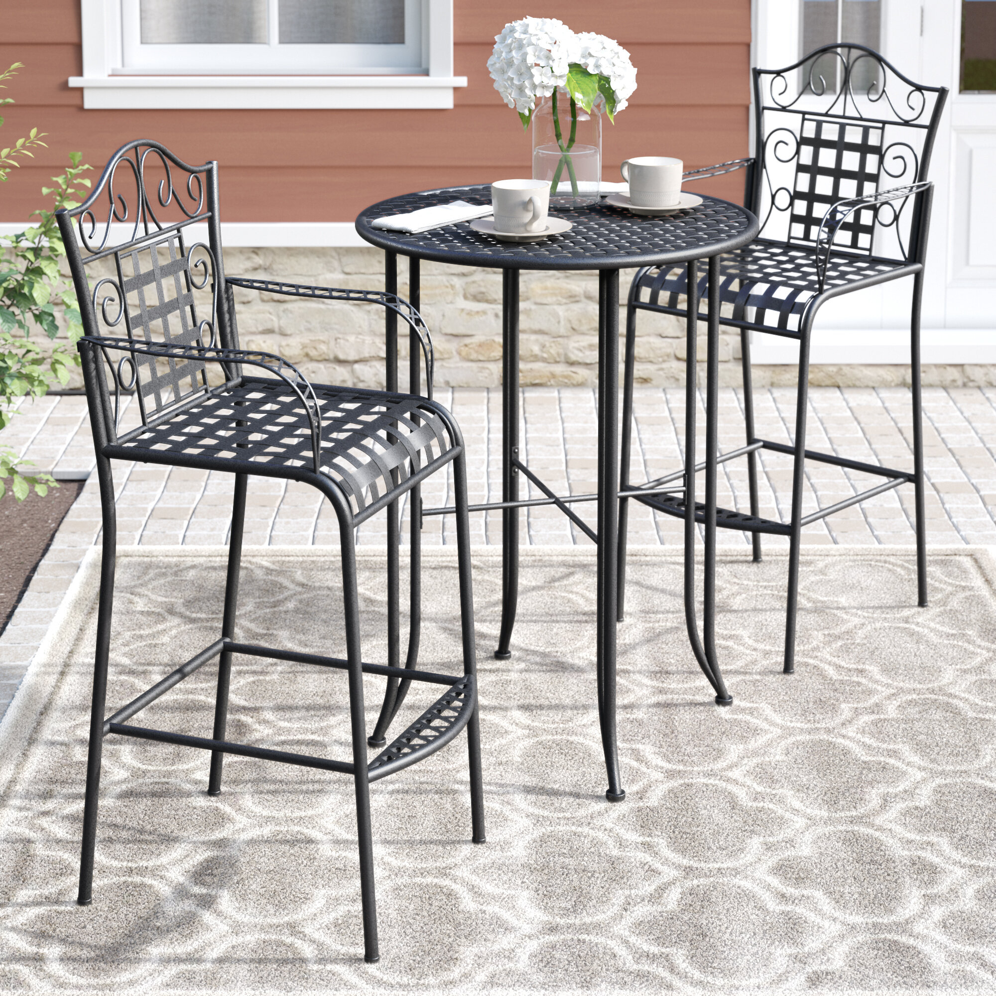 Bar Height Outdoor Bistro Set | Wayfair