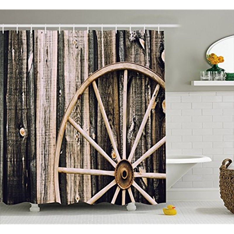 Barn Door Shower Curtain Visualhunt, Rustic Country Shower Curtains Clearance