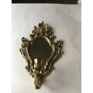 Baroque Mirror Gilt Candle Wall Sconce | Chairish
