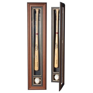 Baseball & Bat Cabinet Style Display Case with Black ...