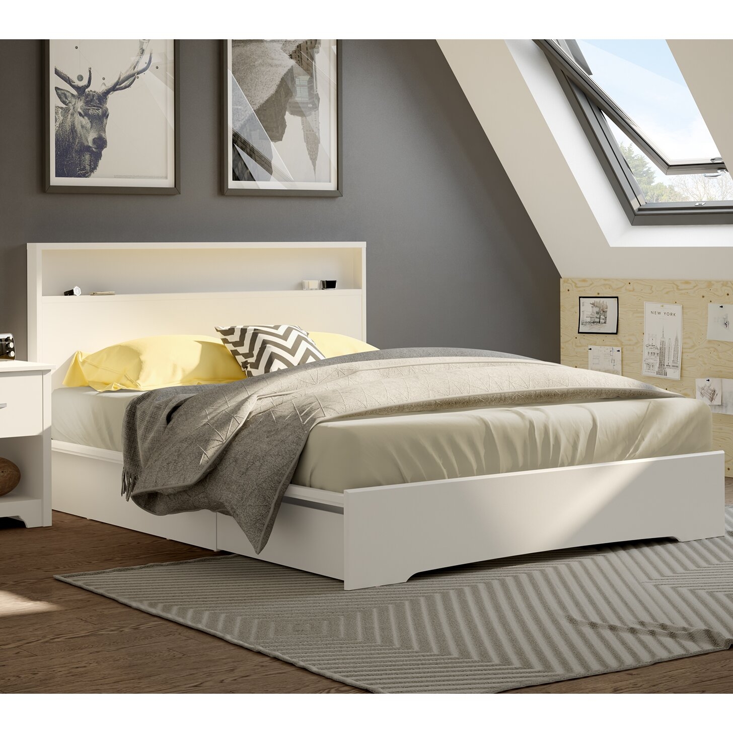 Basic Queen Storage Platform Bed