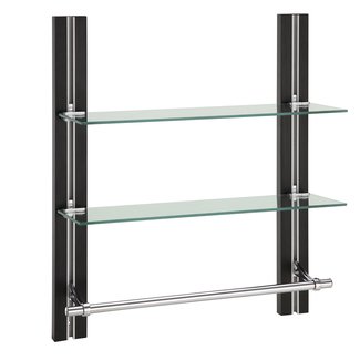 Bathroom Glass Shelf Organizer with Towel Holder 2 Tire ...