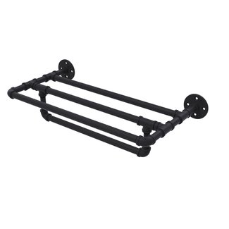 Bayer 30" Wall Mounted Towel Shelf with Towel Bar