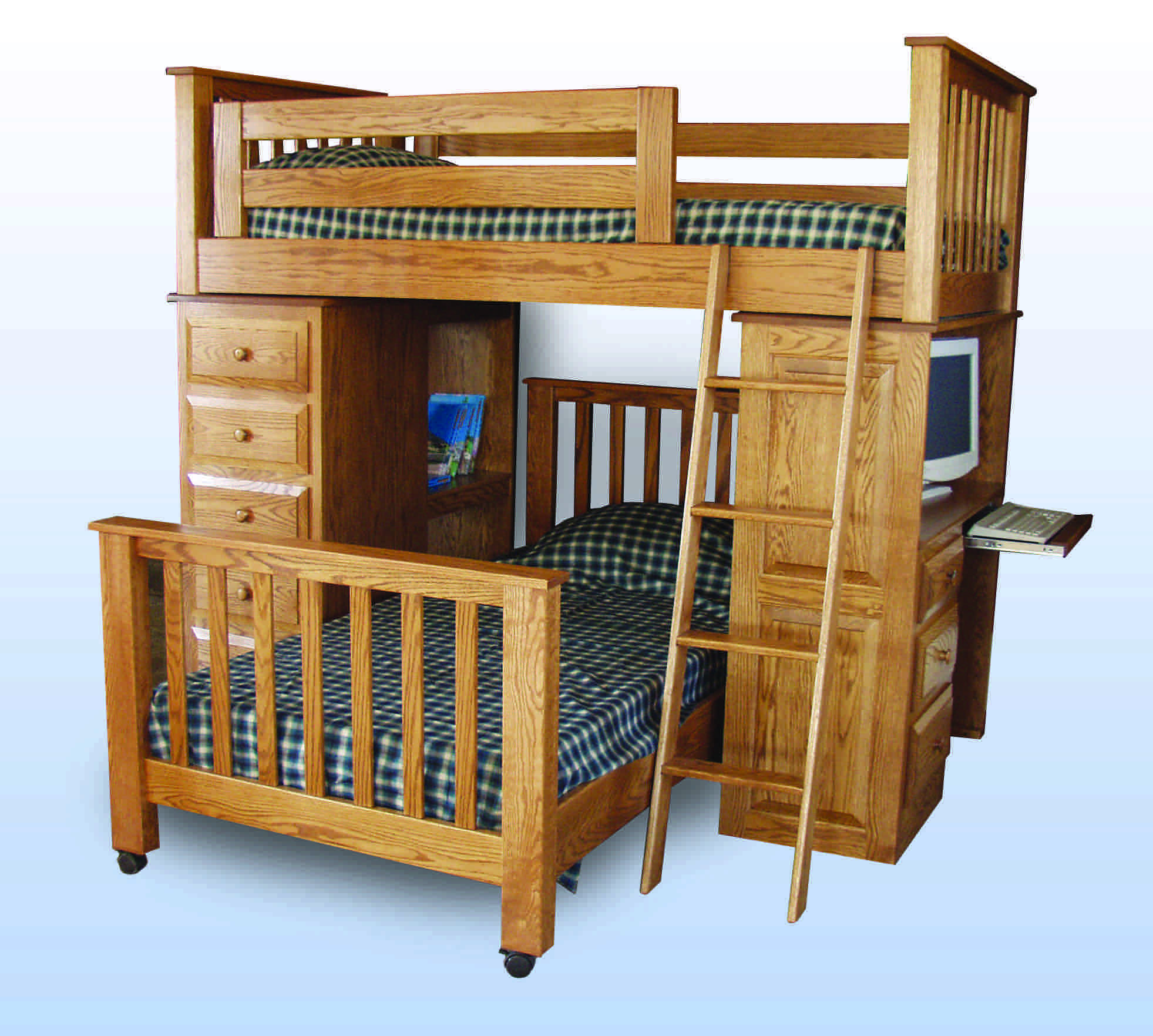 Bunk Beds With Dressers Visualhunt, Wood Bunk Bed Dresser Desk Combo