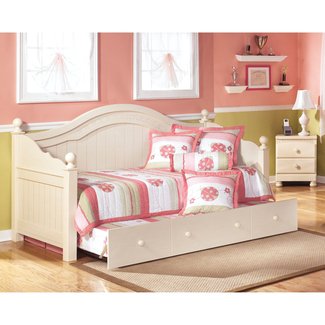 Bedroom: Cute White Trundle Bed For Inspiring Teenage Girl ...