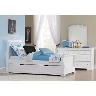 Bedroom: Cute White Trundle Bed For Inspiring Teenage Girl ...