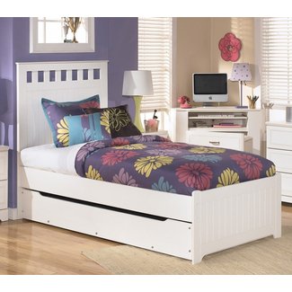 Bedroom: Cute White Trundle Bed For Inspiring Teenage Girl ...