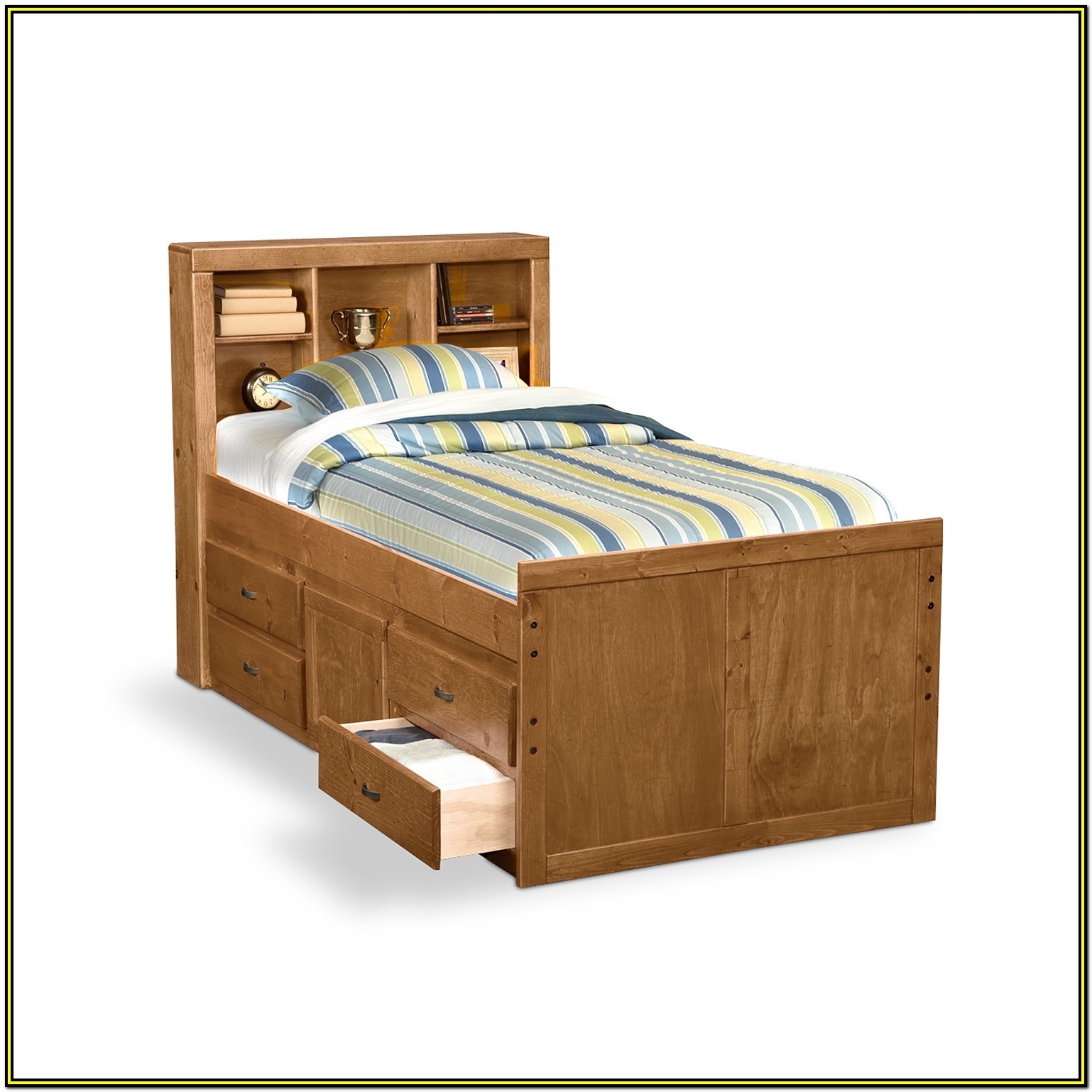 Bed With Drawers Underneath Visualhunt, Wooden Bed Frame With Drawers Underneath