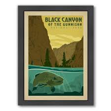 'Black Canyon of the Gunnison National Park' Framed Vintage Advertisement
