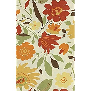 Blooms Laminated Fabric Tablecloth 70 Inches Round Seats 4 to 6 People