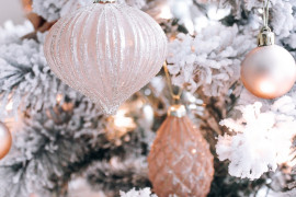 Rose Gold Christmas Ornaments