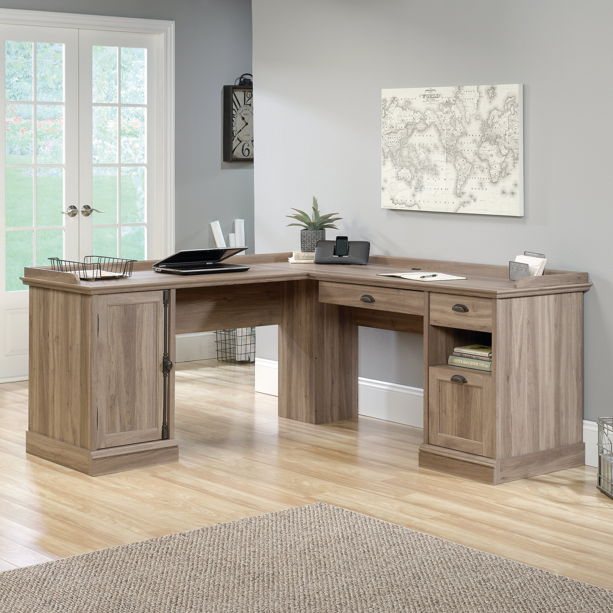 Bowerbank 3 Drawer L-Shaped Executive Desk