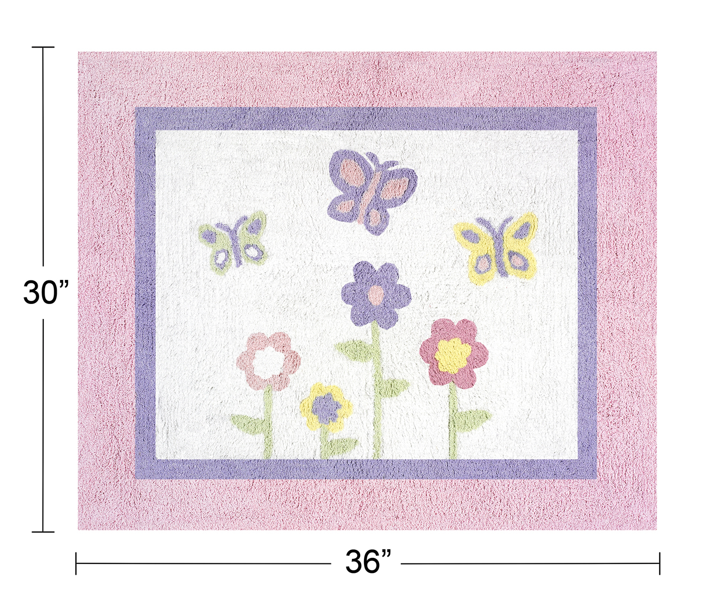 Butterfly Floor Pink & Purple Area Rug
