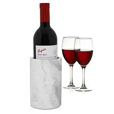 ChasBete Natural Marble Wine Chiller Bottle Holder for Wine Cooler to Keep Champagne Cold Also Use as Kitchen Utensil Holder/Decorative Vase