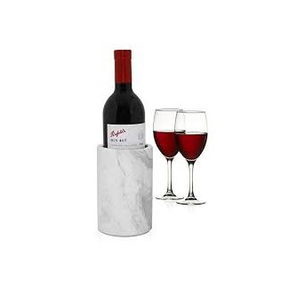 ChasBete Natural Marble Wine Chiller Bottle Holder for Wine Cooler to Keep Champagne Cold Also Use as Kitchen Utensil Holder/Decorative Vase
