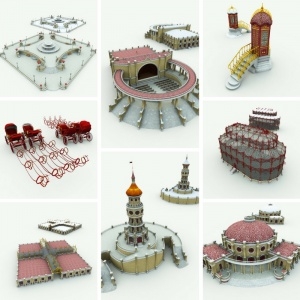 Christmas Village 12 Complete Edition 3D model set