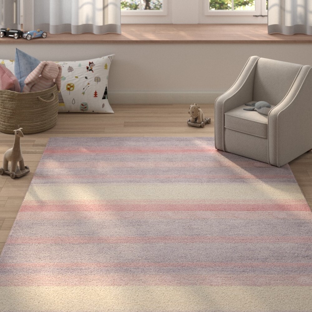 Claro Hand-Tufted Cotton Ivory/Pink Area Rug