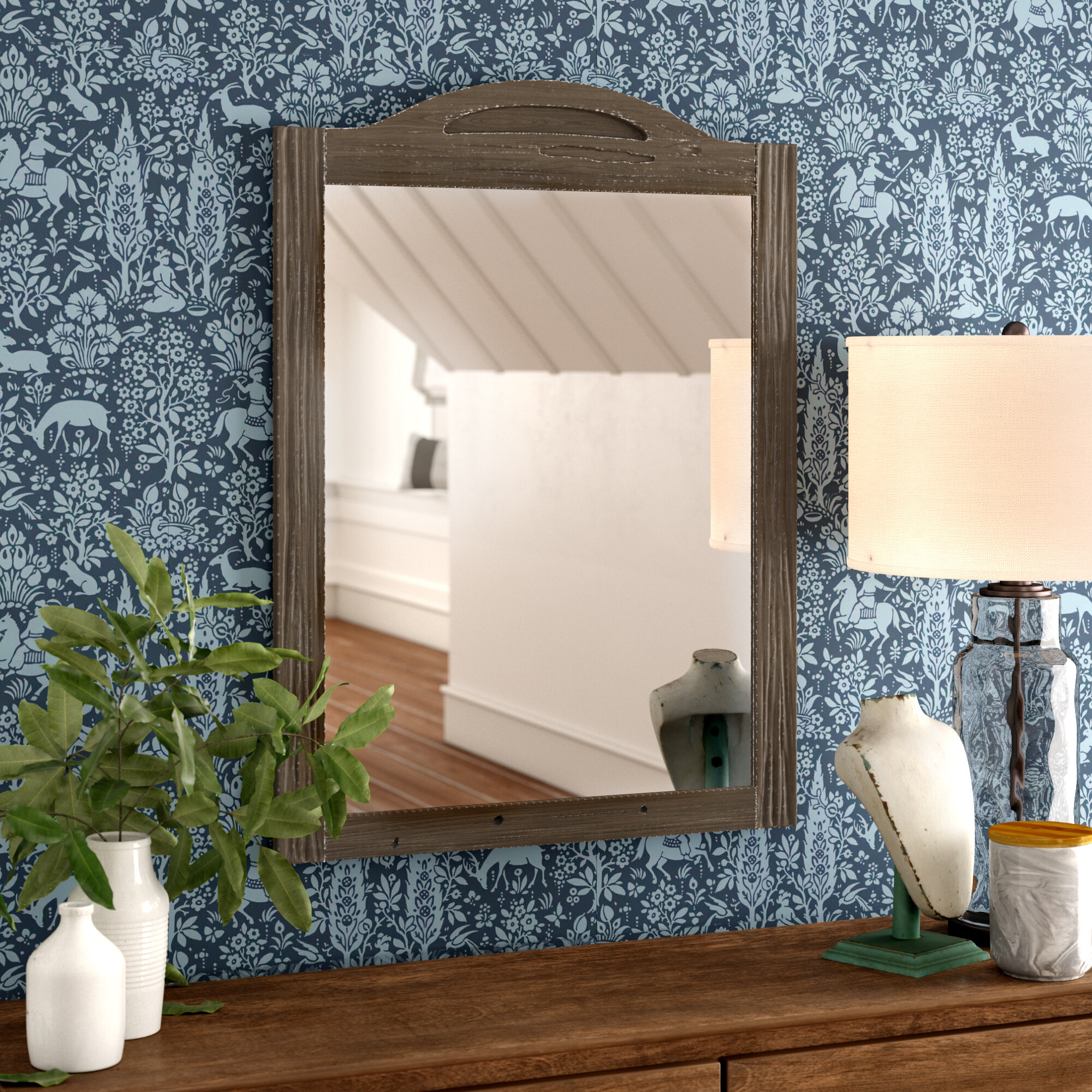 Clemmie Solid Fir Wood Framed Wall Mirror