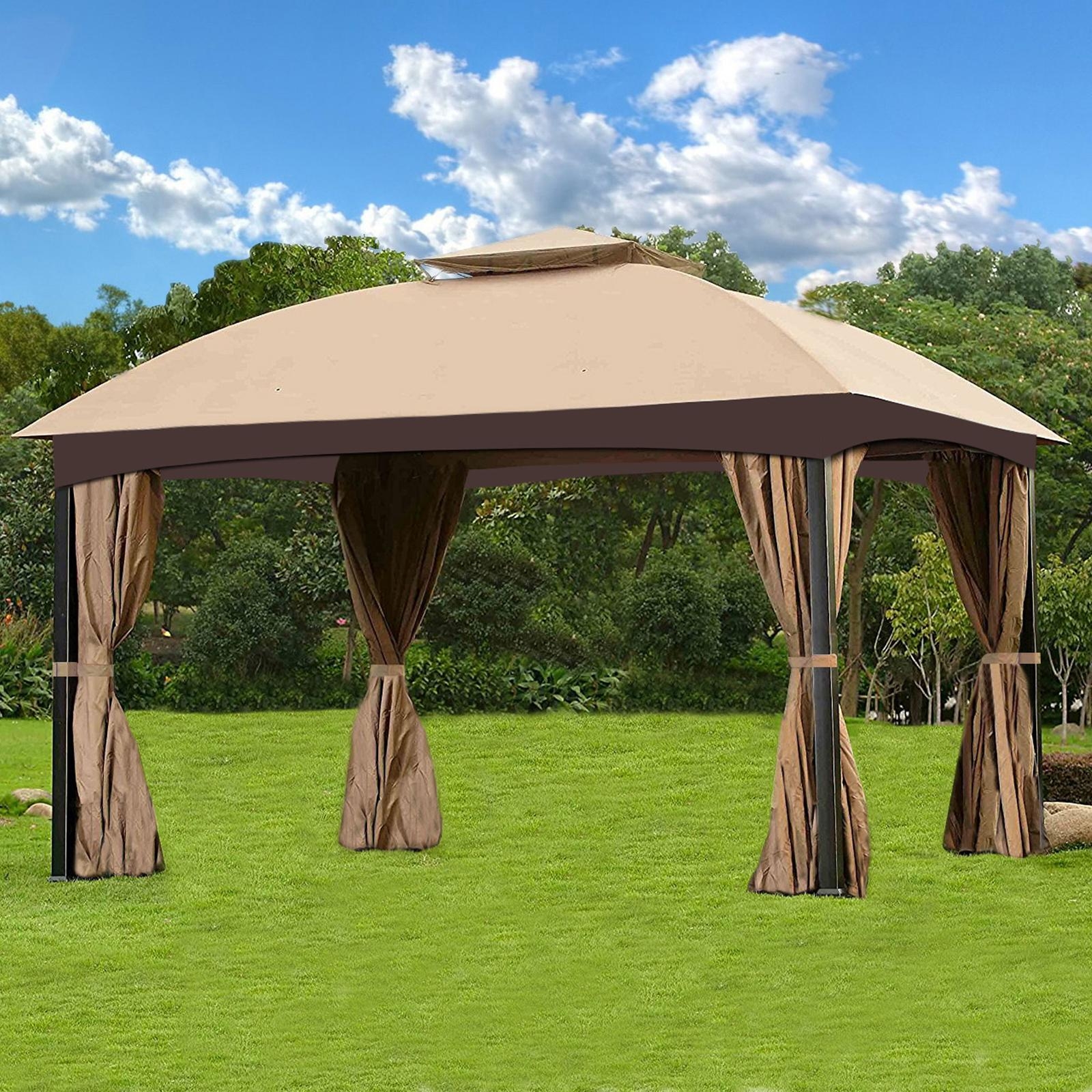 Cloud Mountain Polyester Double Roof Vented Gazebo with ...