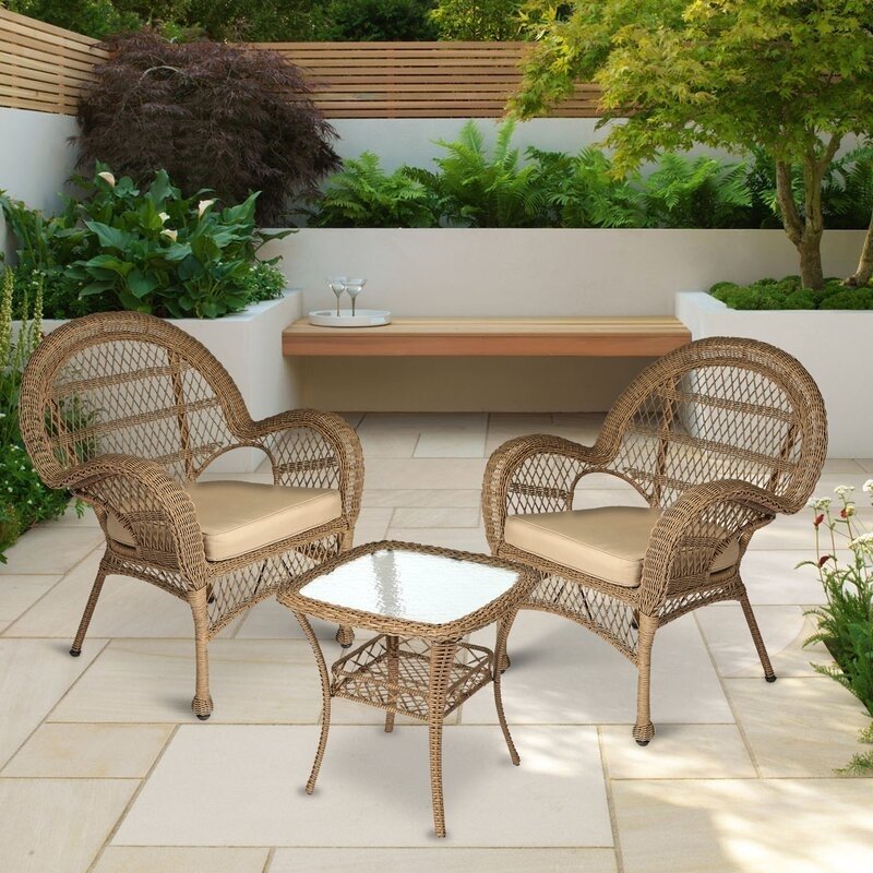 50 3 Piece Wicker Patio Set You Ll Love In 2020 Visual Hunt