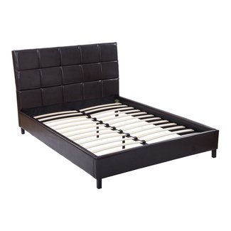 Convenience Boutique|Queen Size Black Faux Leather Low ...