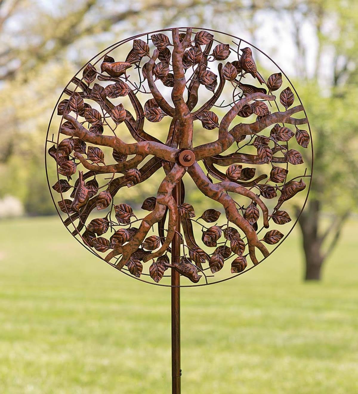 Copper-Colored Tree of Life Metal Wind Spinner | Yard ...