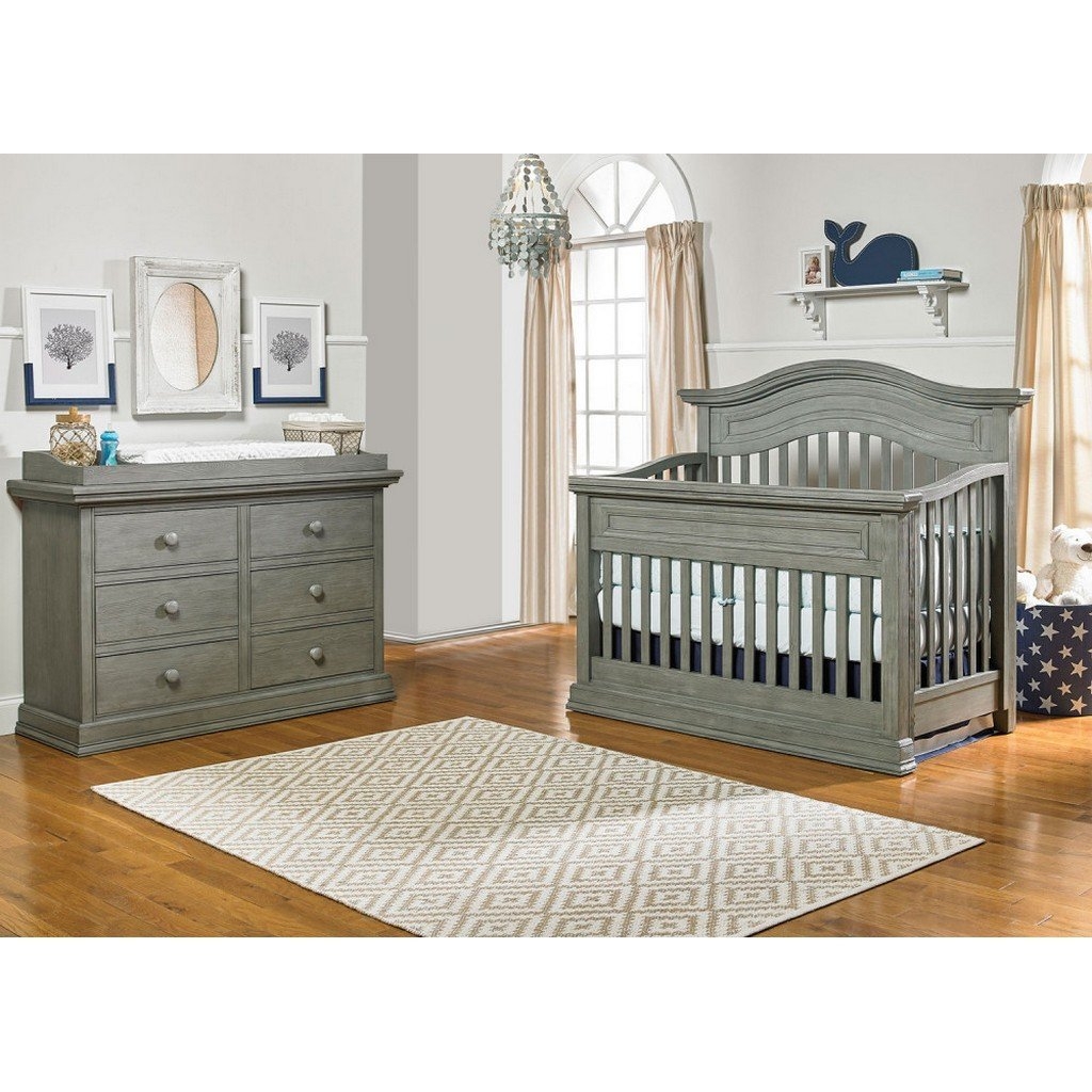 nursery crib and dresser set
