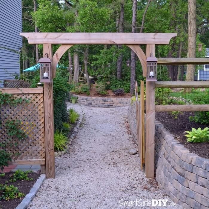 Garden Arbor With Gate Visualhunt, Wooden Arbor With Gate Kit
