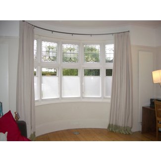 Curtains For Bay Windows Visualhunt, Flexible Curtain Rods For Bow Windows