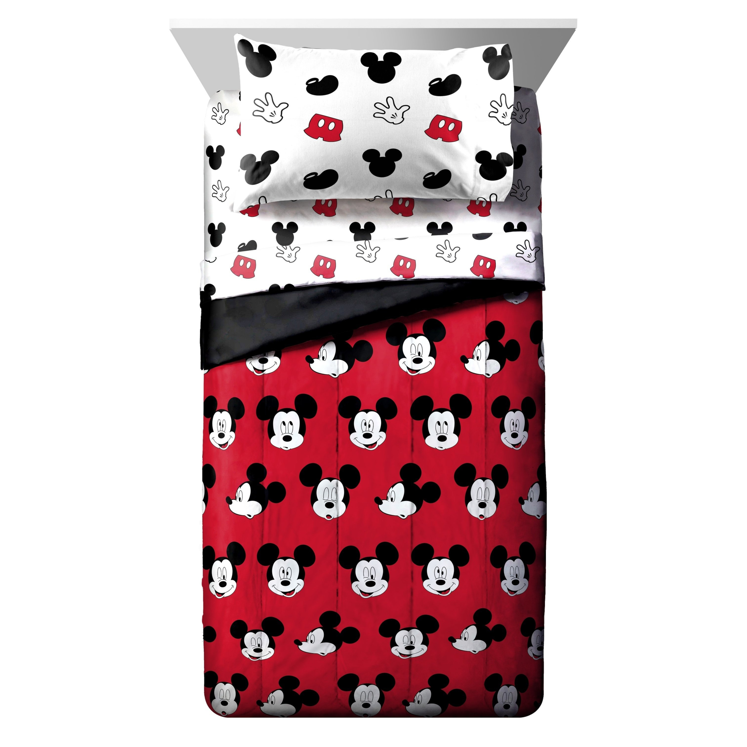 Disney Mickey Mouse Cute Faces Single Reversible Comforter