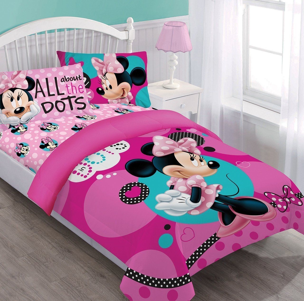 Plush Mickey Mouse FULL or Twin 4/6 pc Sheet Disney MICKEY Revers Comforter 